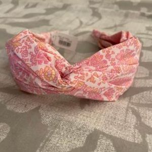 NWT J Crew pink paisley twist headband